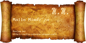 Malle Mimóza névjegykártya
